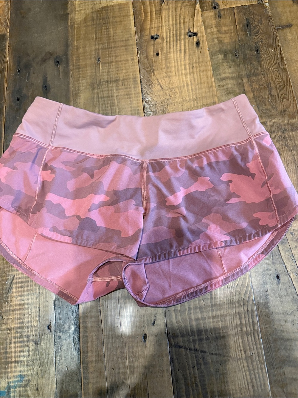 lululemon athletica Pink Camouflage High-Rise Athletic Shorts